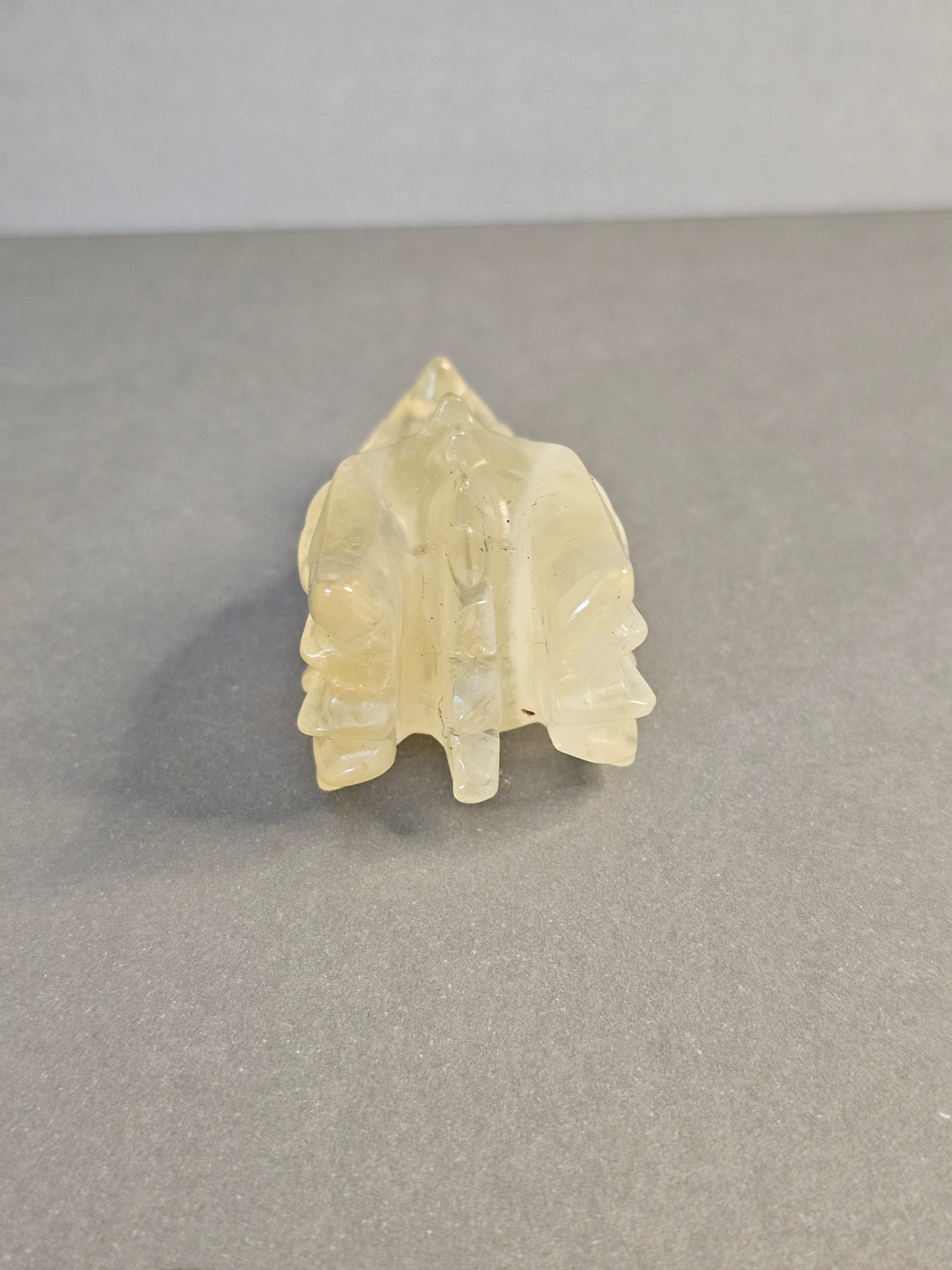 Citrine Dragon Skull – Prosperity & Power Crystal Carving | 1.5 Inches
