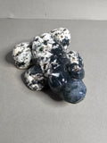 Moss Agate Frog Carving – 3.5" Crystal Frog Figurine