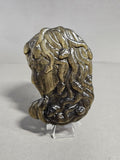 Golden Obsidian Medusa Side Profile – 3.25 Inch Crystal Carving with Stand
