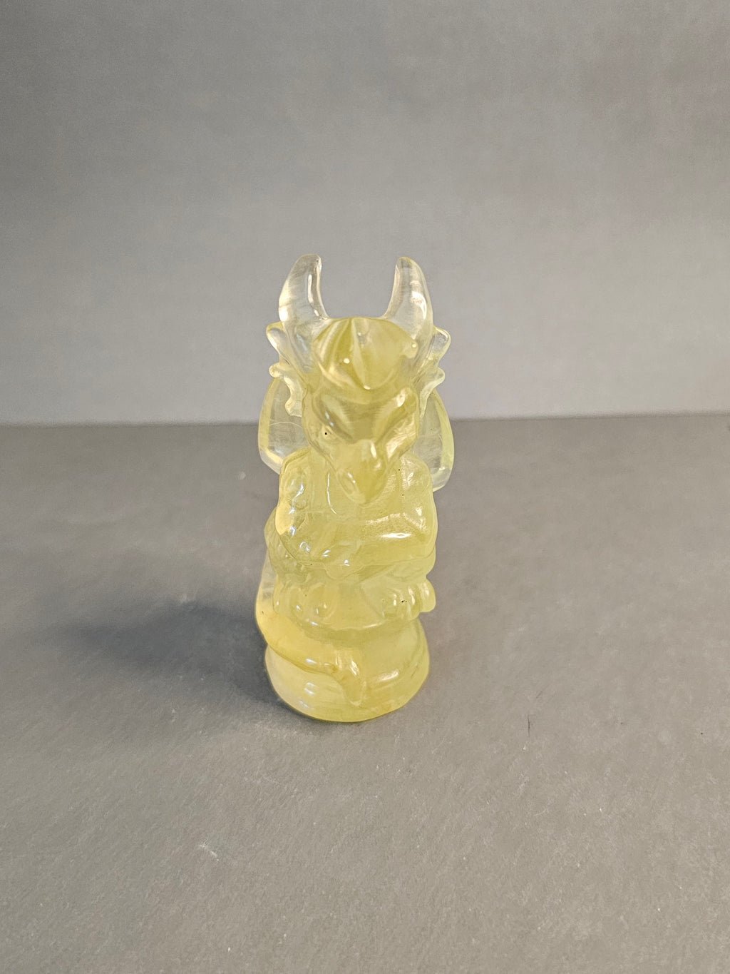 Lemon Citrine Dragon – Prosperity & Energy Crystal Carving | 3.5 Inches
