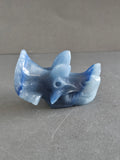 Blue Aventurine Triceratops Skull Carving | Strength, Confidence & Ancient Energy Crystal
