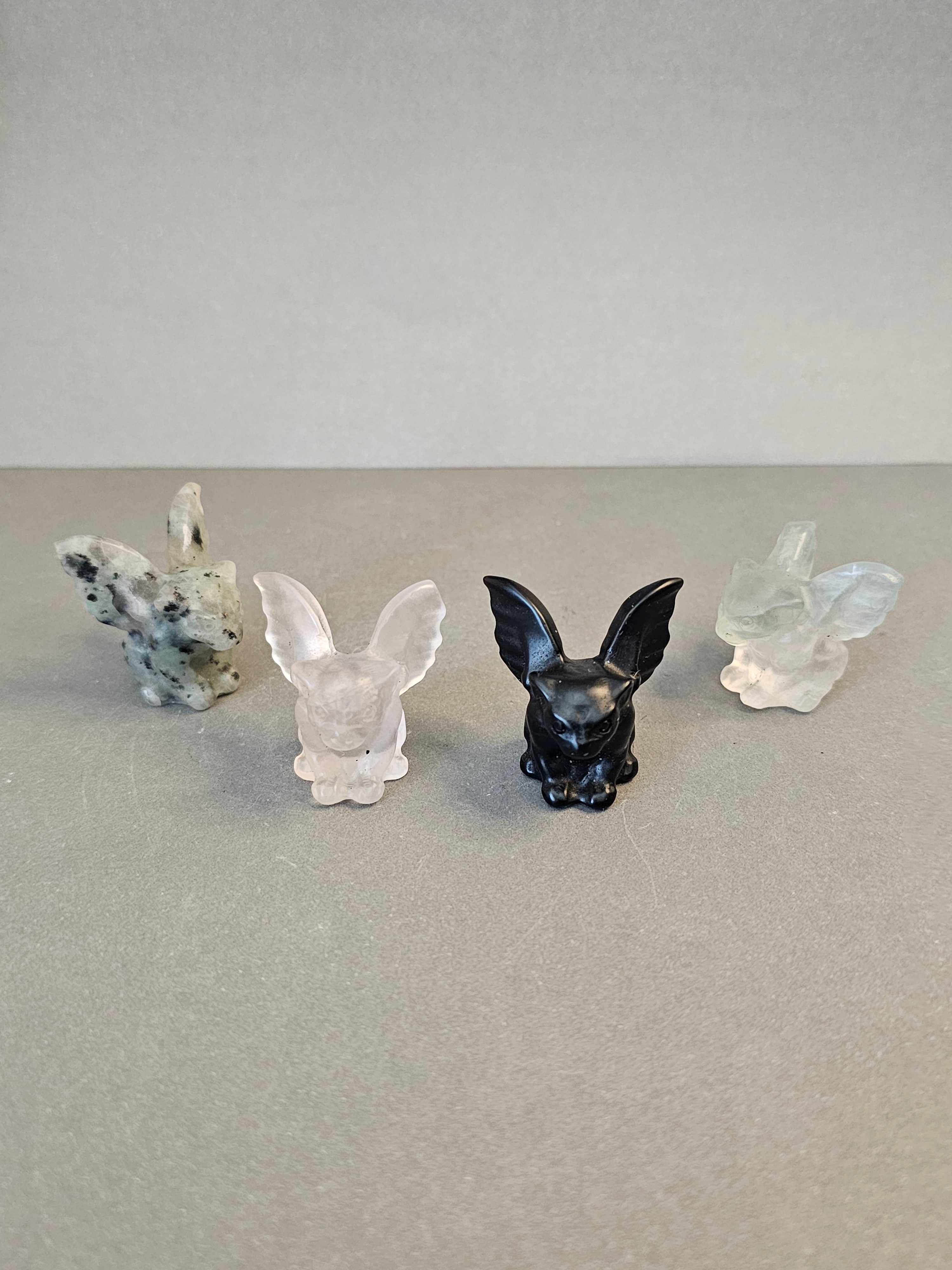 Mini Gargoyle Crystal Carvings – Protective Guardian Figures | 1 Inch