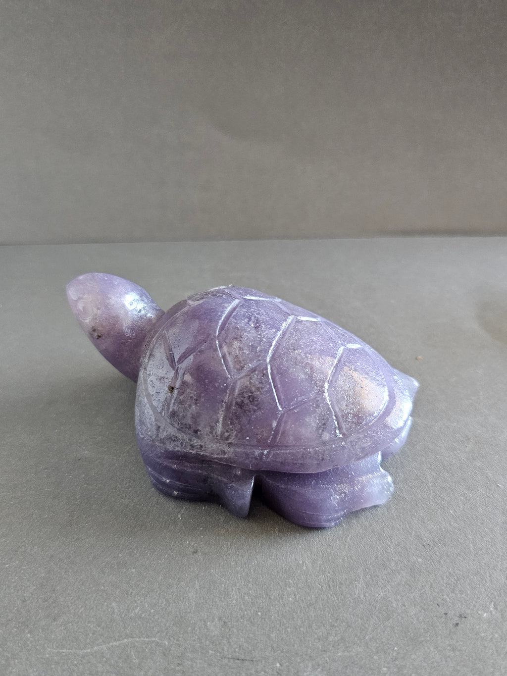 Purple Jade Sea Turtle – Protection & Flow Crystal Carving | Two Size Options
