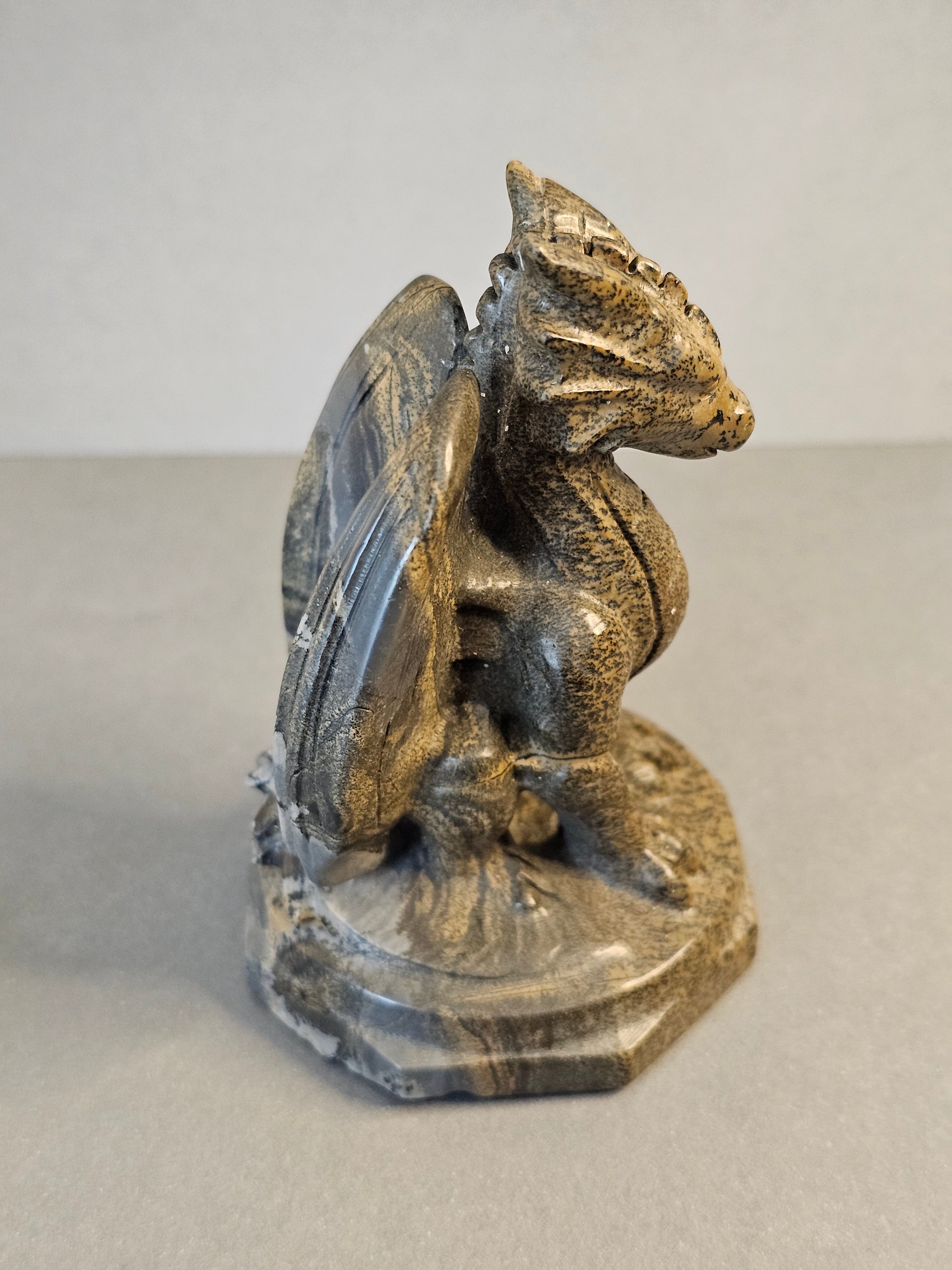 Picture Jasper Dragon – Earth-Toned Crystal Carving | 3.5 Inches