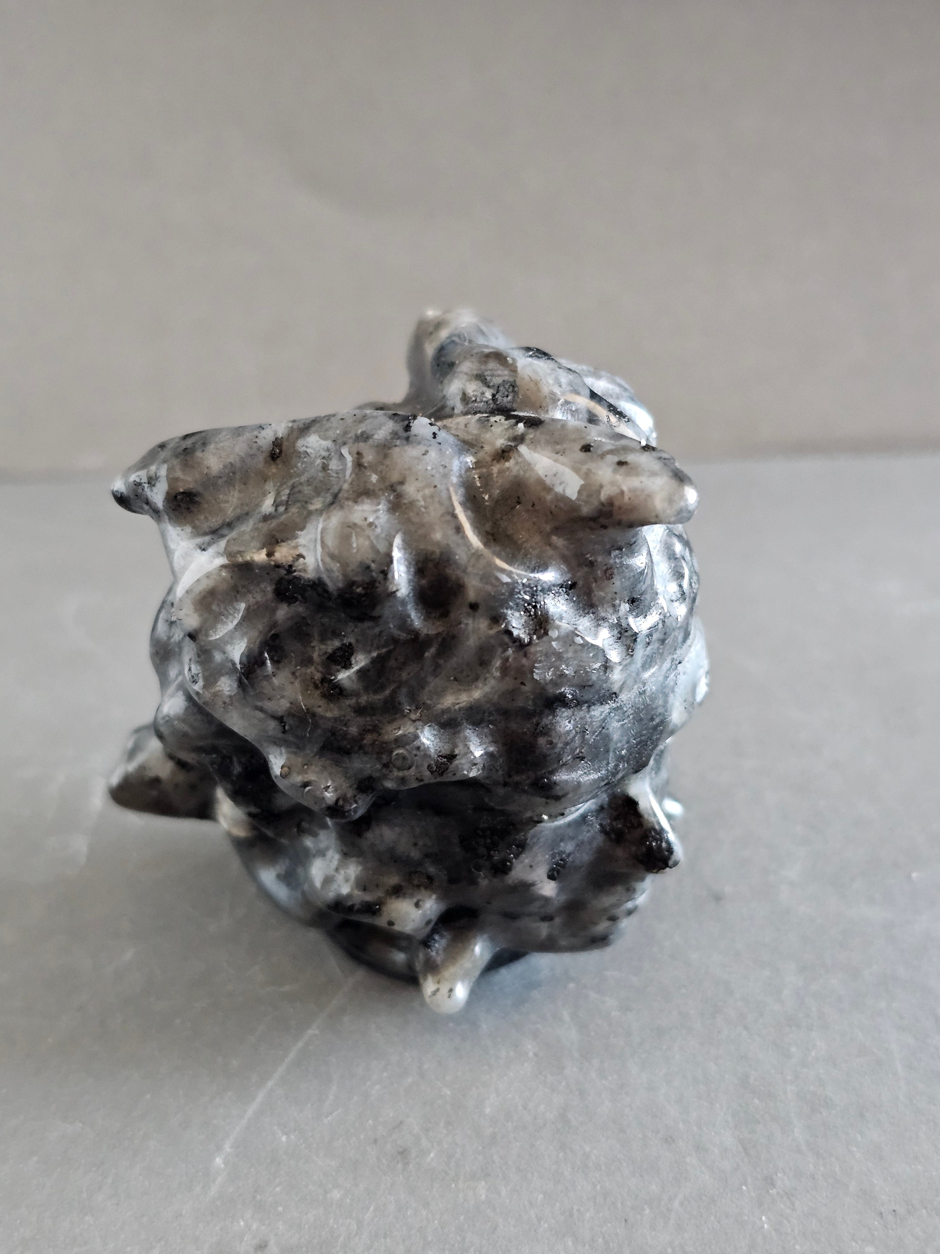 Medusa Head Crystal Carving – 3” Tall | Available in Fluorite, Larvikite & Garnet Astrophyllite