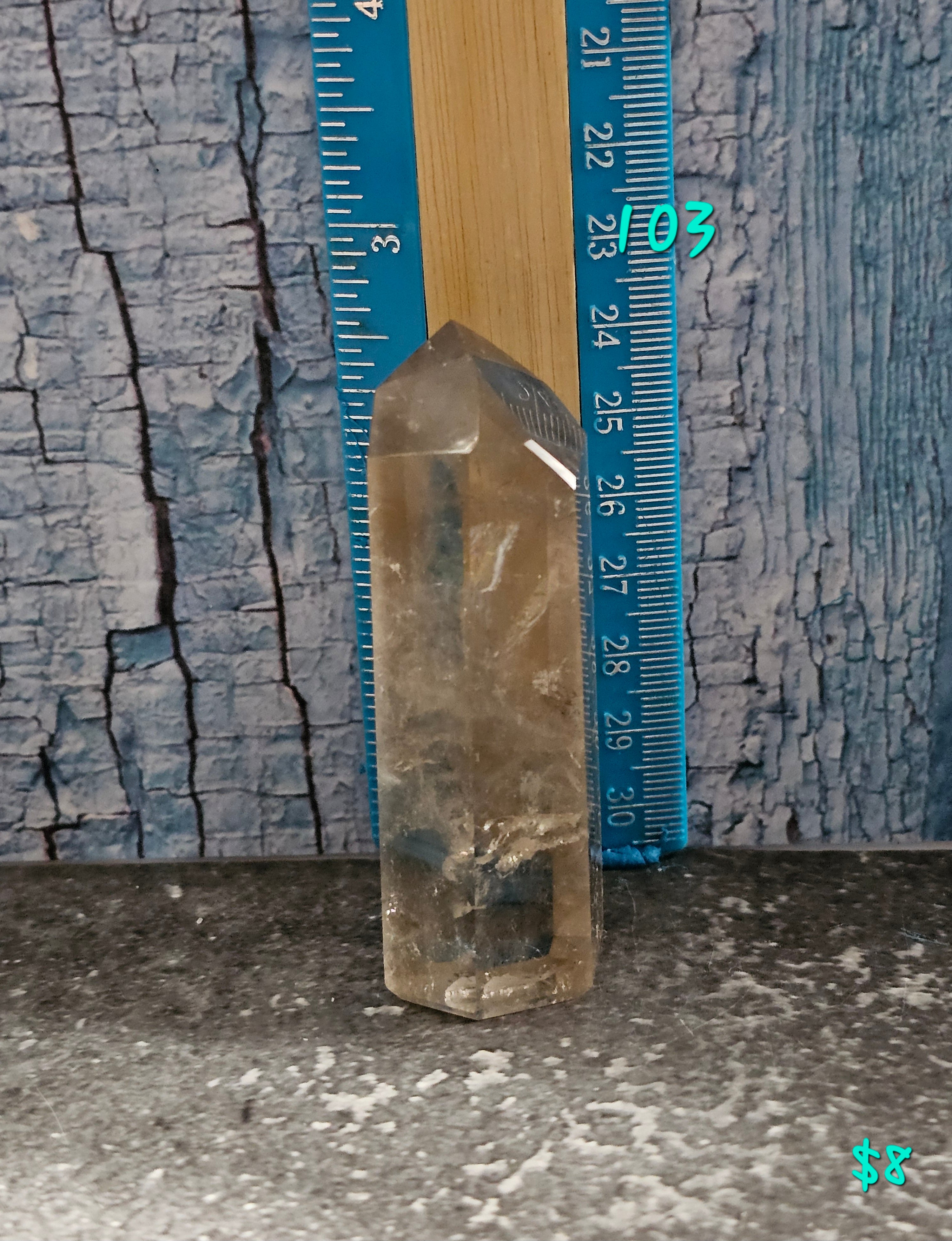 2 3/4 inch light smokey quartz freeform crystal Brazil polished