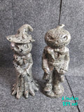 Pumpkin King and Queen Couple, 6 inches tall