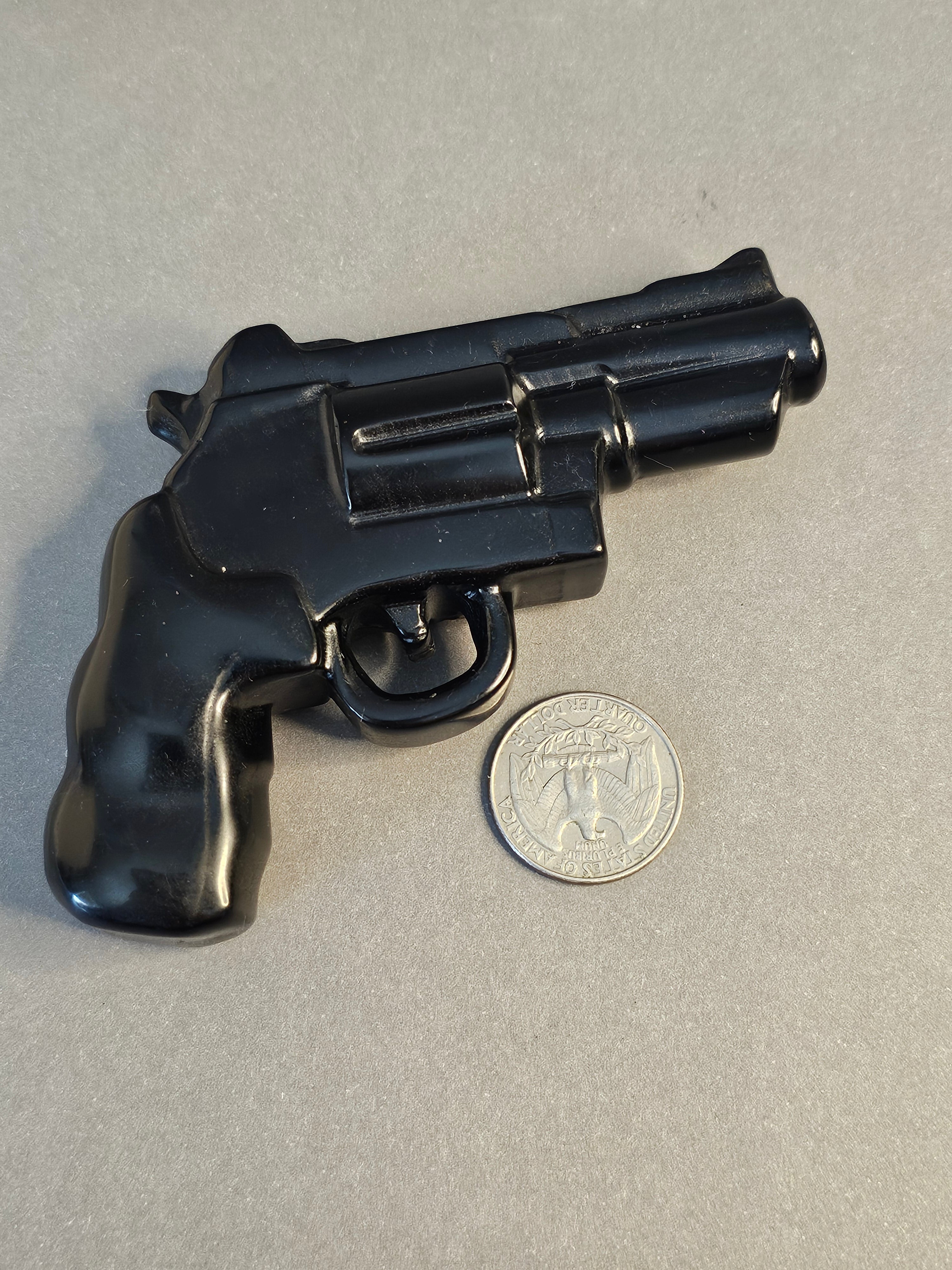 Obsidian Gun Stone Carving – Protective Symbolic Crystal | 2.75 Inches