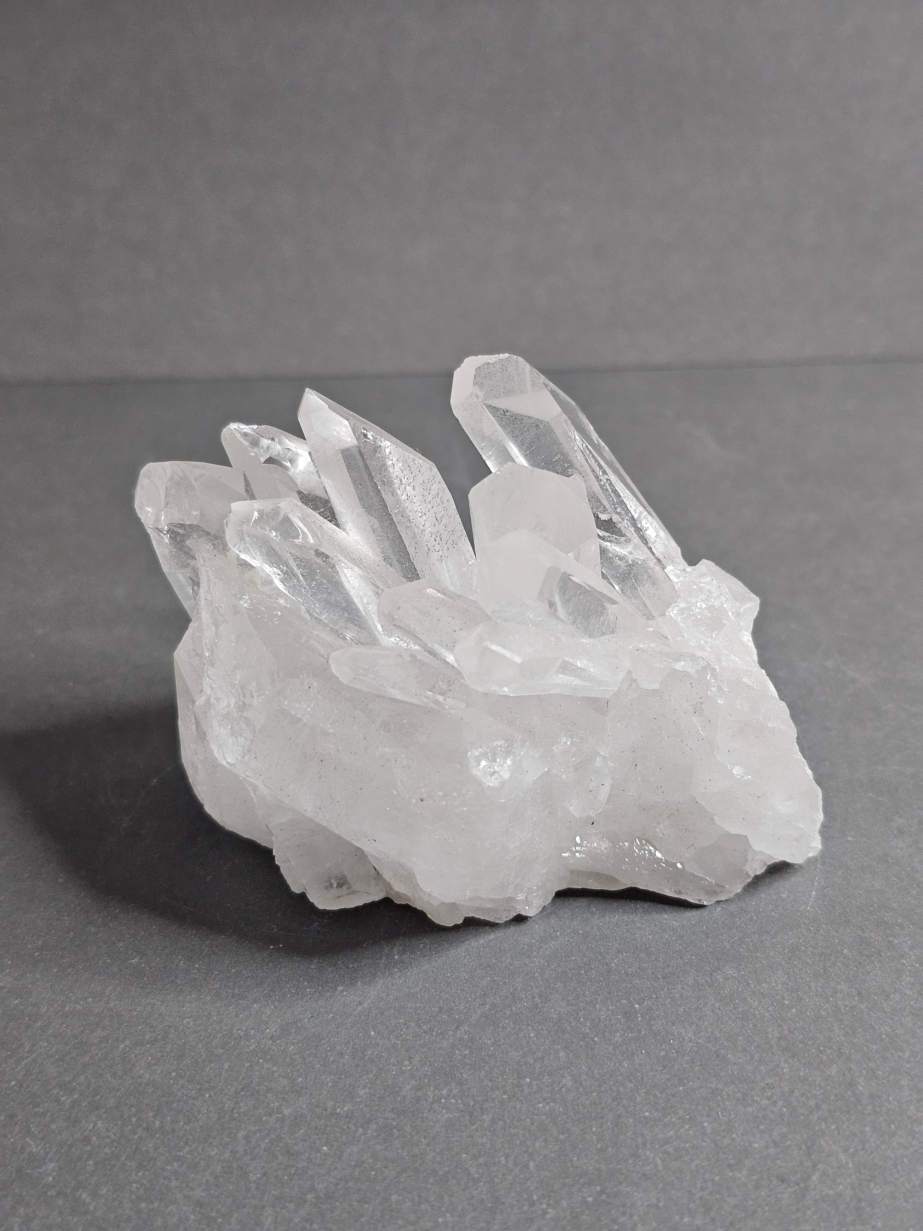 Brazilian Clear Quartz Crystal Cluster – Balanced Natural Formation | 2 1/2 Inches (3)