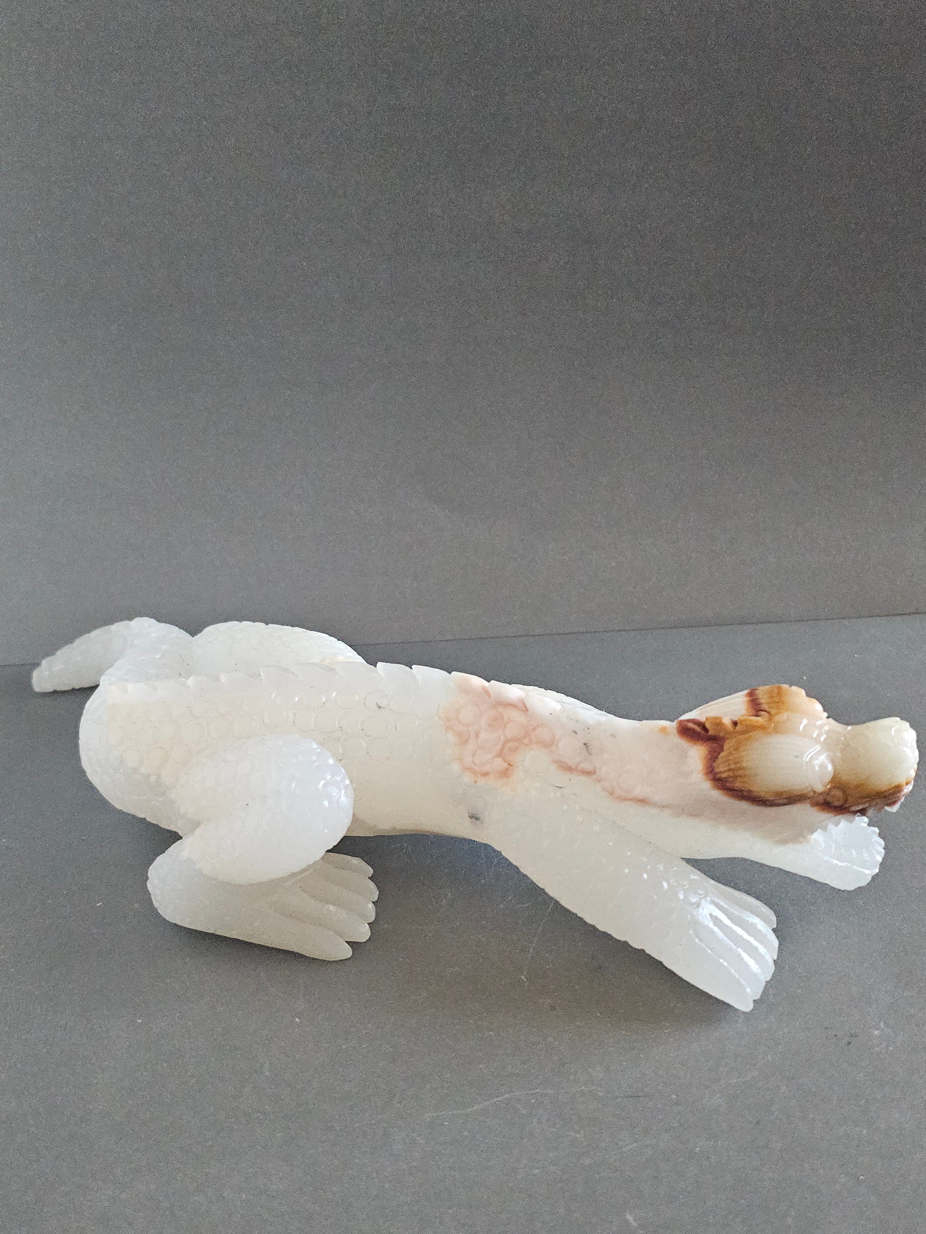 Calcite & Aragonite Alligator Carving – 8” Long | Grounding, Transformation & Primal Energy Crystal