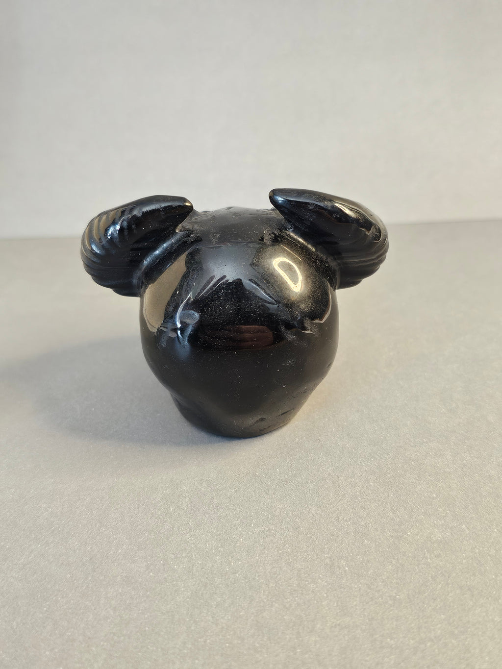 Obsidian Skull with Horns – Dark Protective Crystal Carving | 2.25 Inches