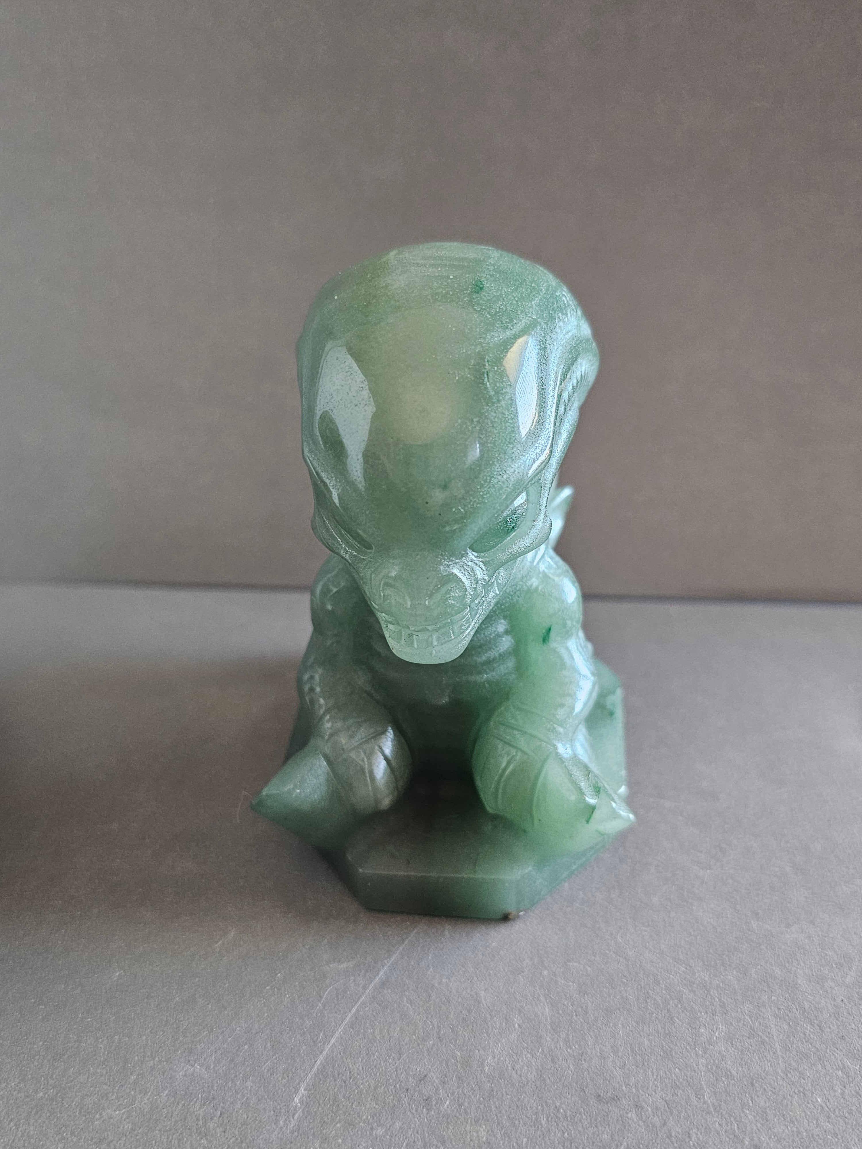 Xenomorph Alien Crystal Carving – Larvikite, Jasper, Aventurine, or Astrophyllite | 3 Inches