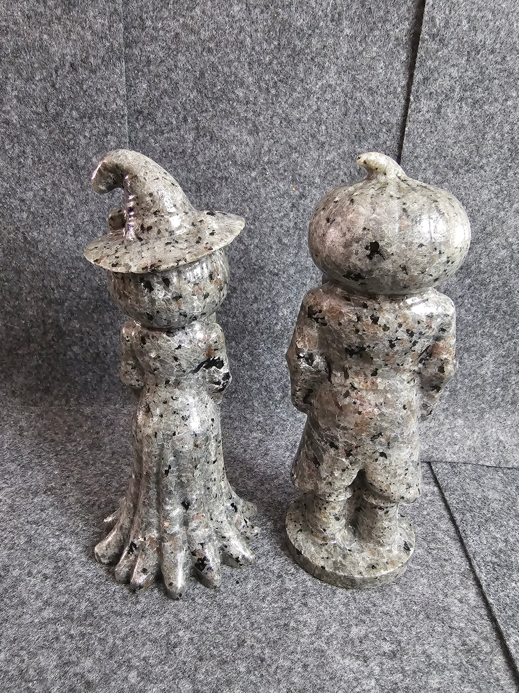 Pumpkin King and Queen Couple, 6 inches tall