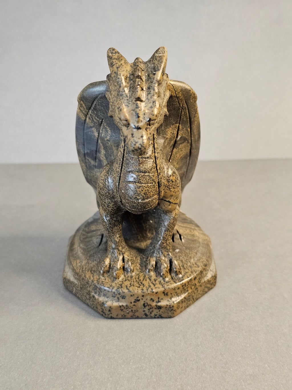 Picture Jasper Dragon – Earth-Toned Crystal Carving | 3.5 Inches