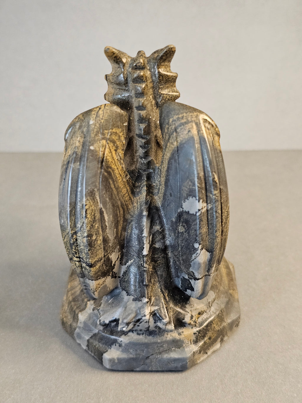 Picture Jasper Dragon – Earth-Toned Crystal Carving | 3.5 Inches