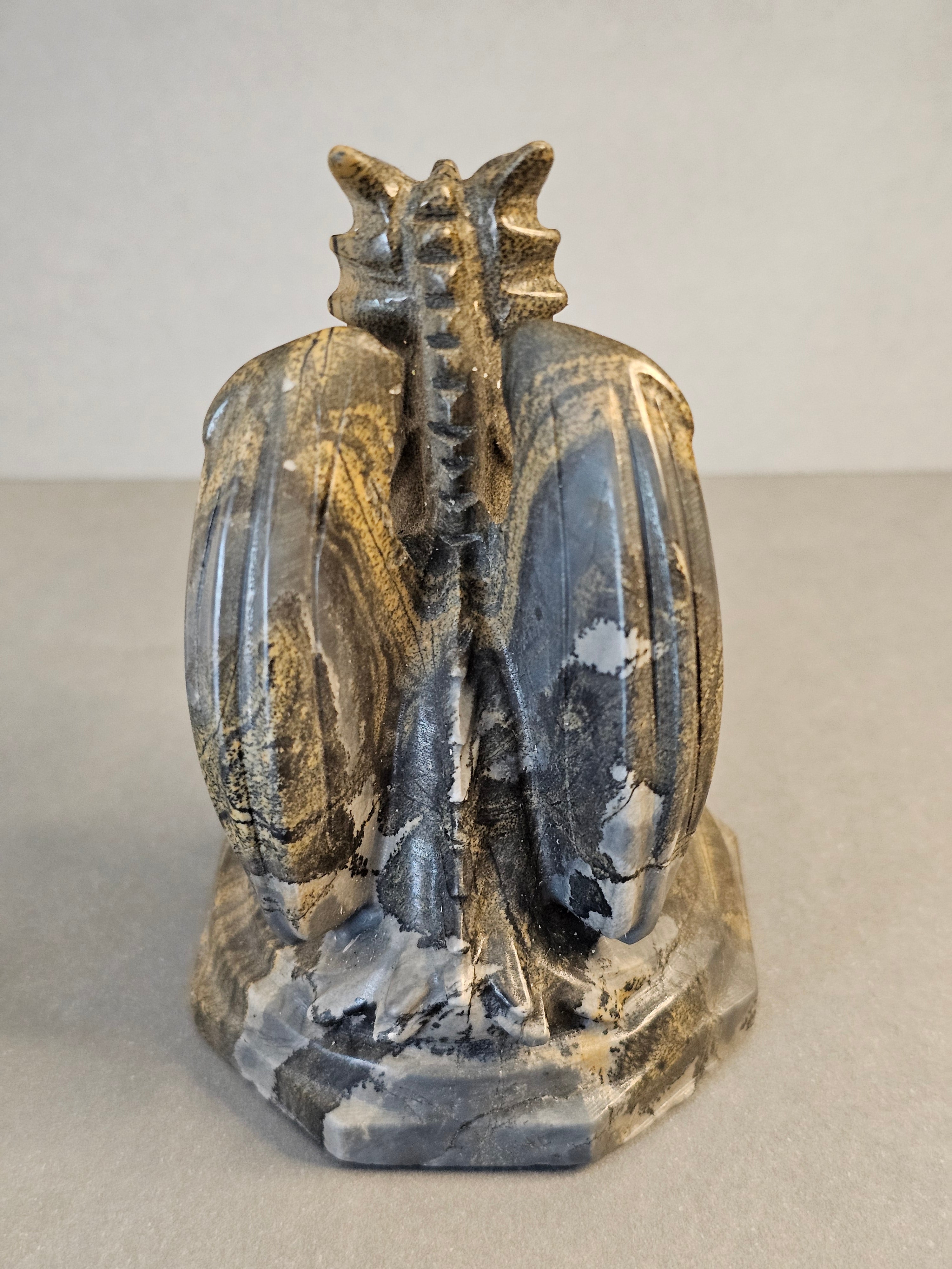 Picture Jasper Dragon – Earth-Toned Crystal Carving | 3.5 Inches