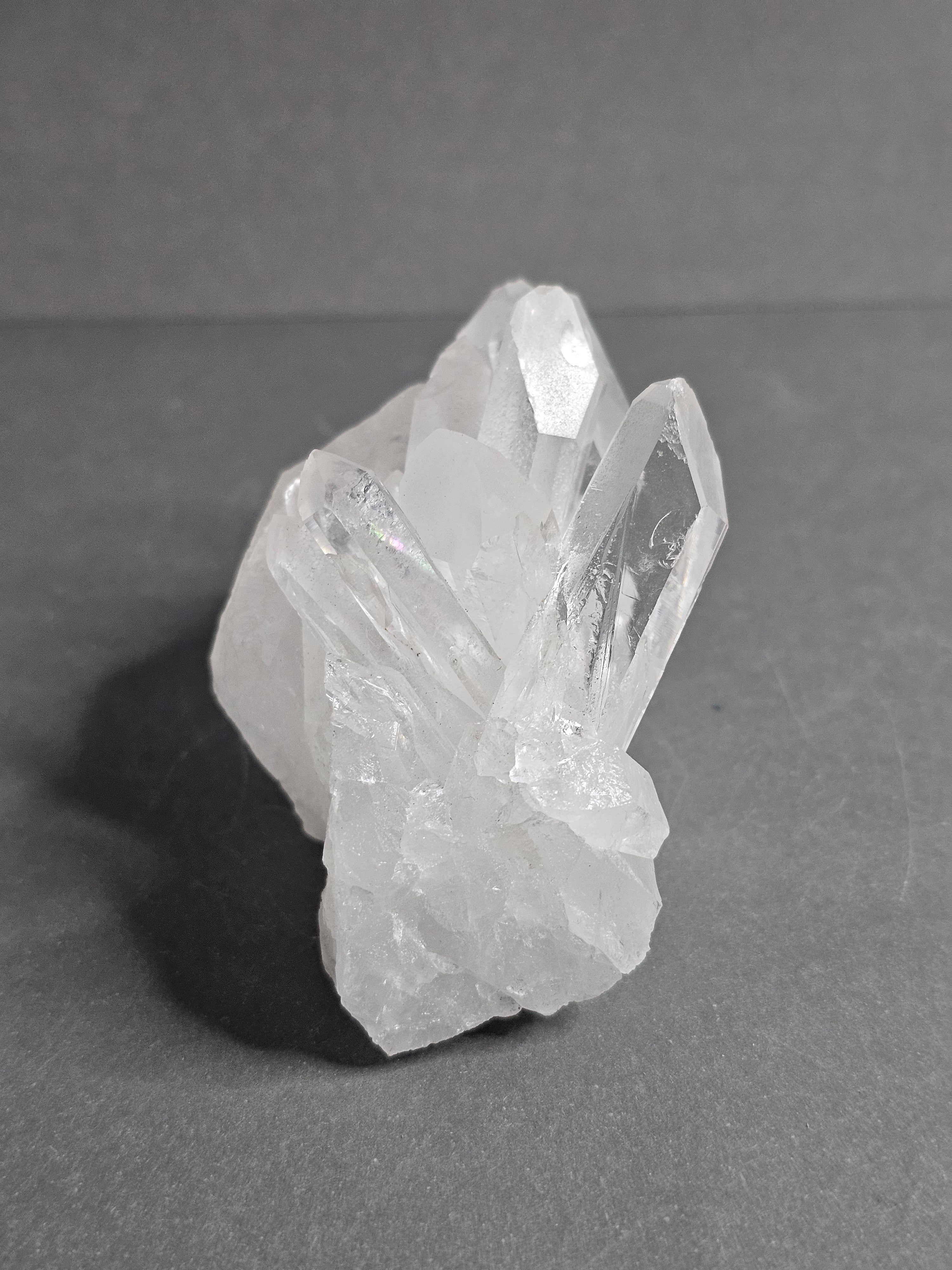 Brazilian Clear Quartz Crystal Cluster – Balanced Natural Formation | 2 1/2 Inches (3)