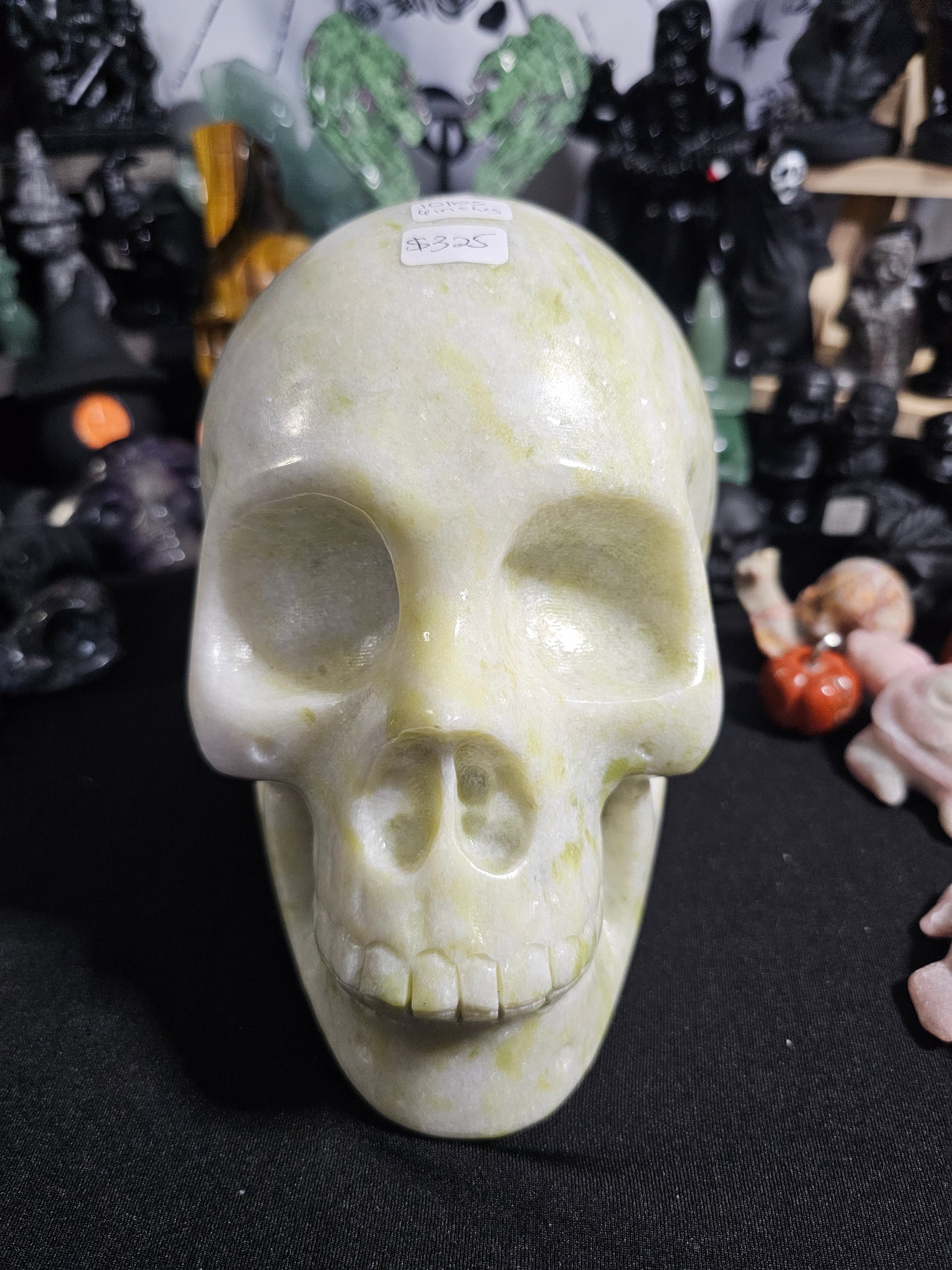 Serpentine Skull, 6 inches tall
