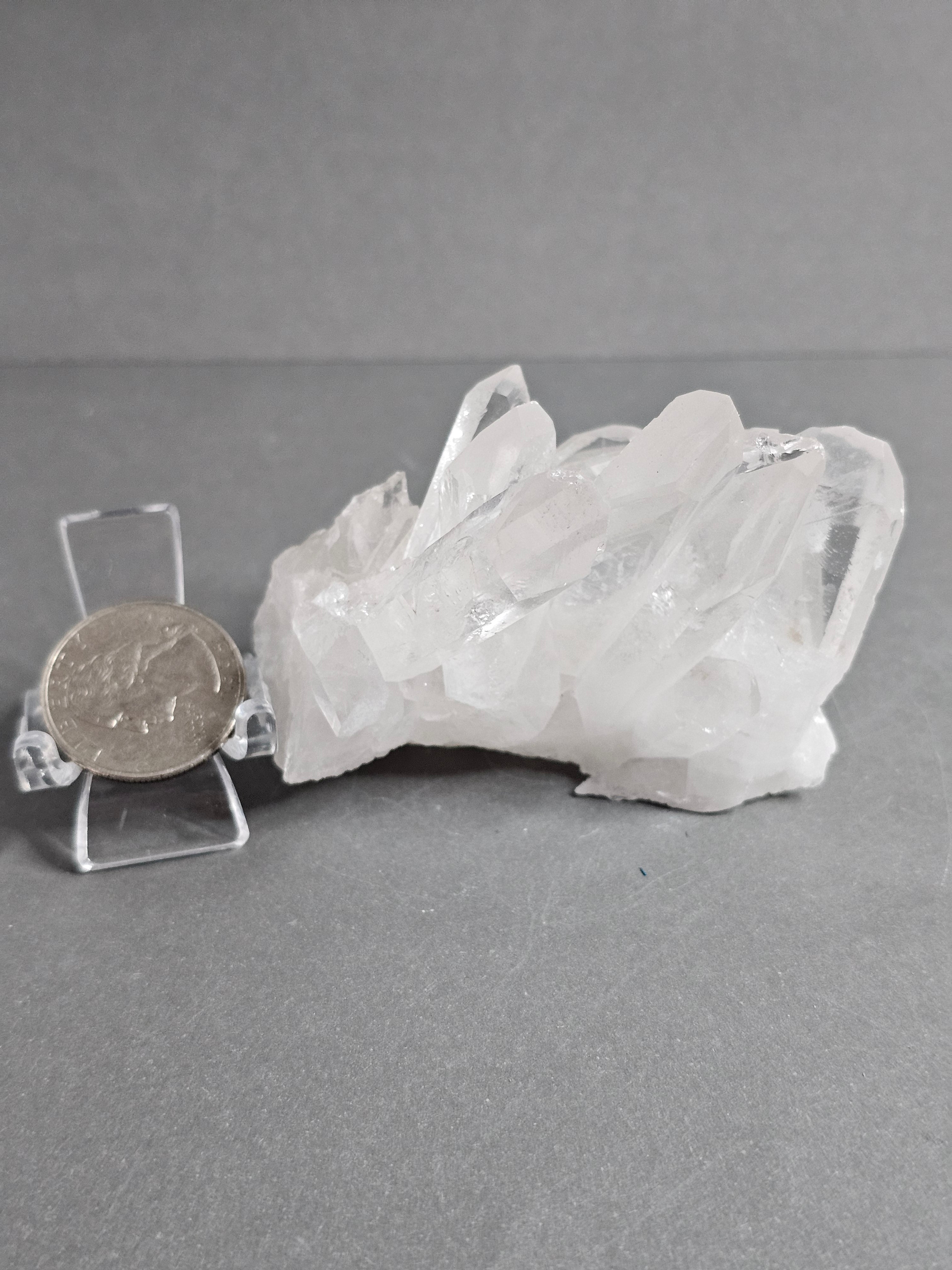 Brazilian Clear Quartz Crystal Cluster – Balanced Natural Formation | 2 1/2 Inches (3)