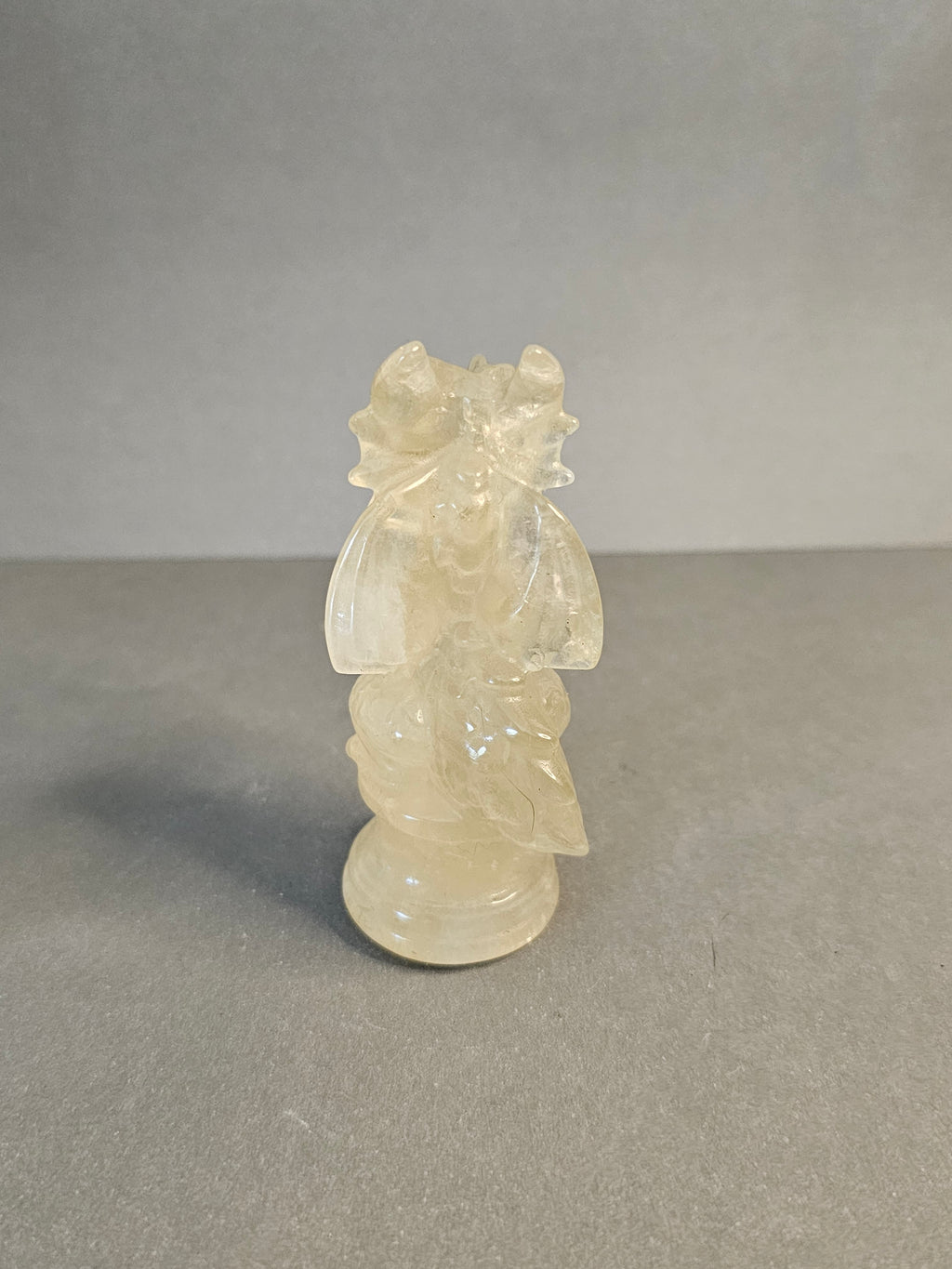 Light Citrine Dragon Figurine – Bright Abundance Crystal | 3.5″ Tall