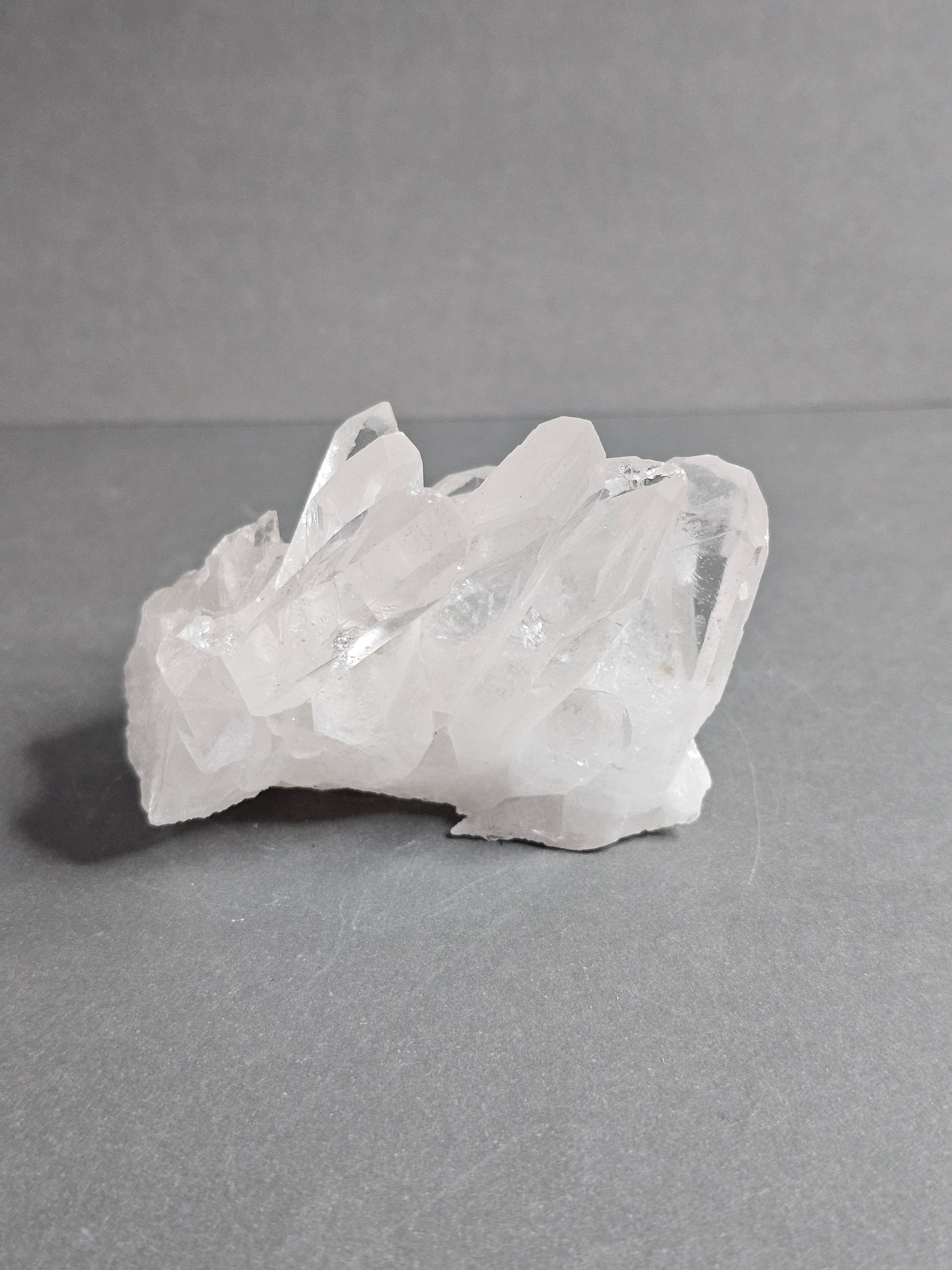 Brazilian Clear Quartz Crystal Cluster – Balanced Natural Formation | 2 1/2 Inches (3)