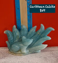 Caribbean Calcite 9-Tailed Fox – Mythical Crystal Carving | 2.5 Inches